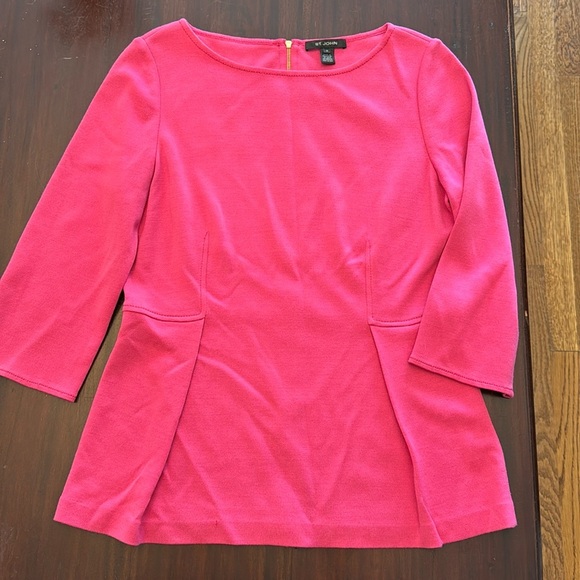 St. John pink peplum blouse size 10 - Picture 1 of 6
